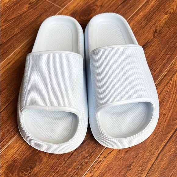 Shoes - Baby Blue Slide Sandals